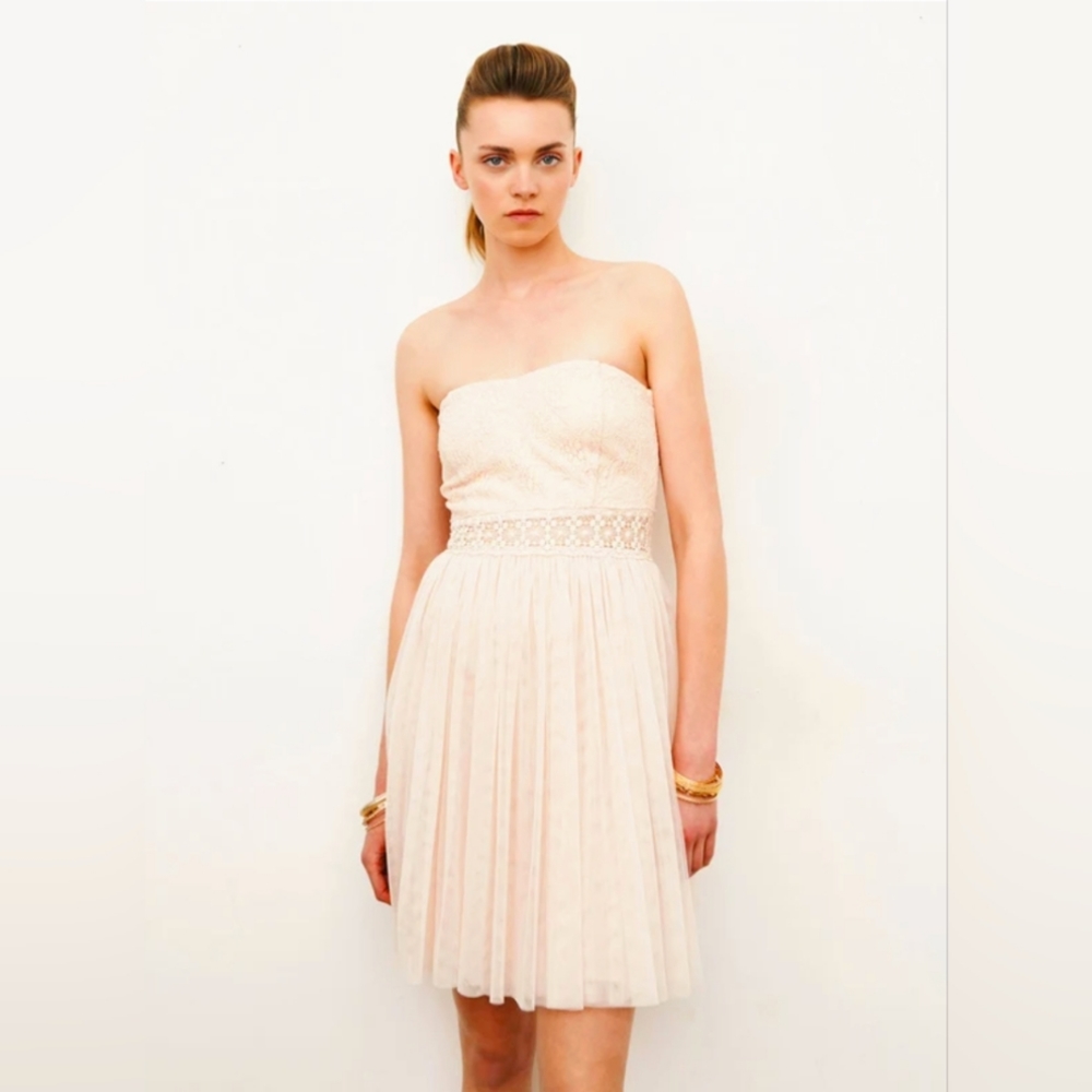 🐰Jennyfer Peach Tulle Strapless Dress